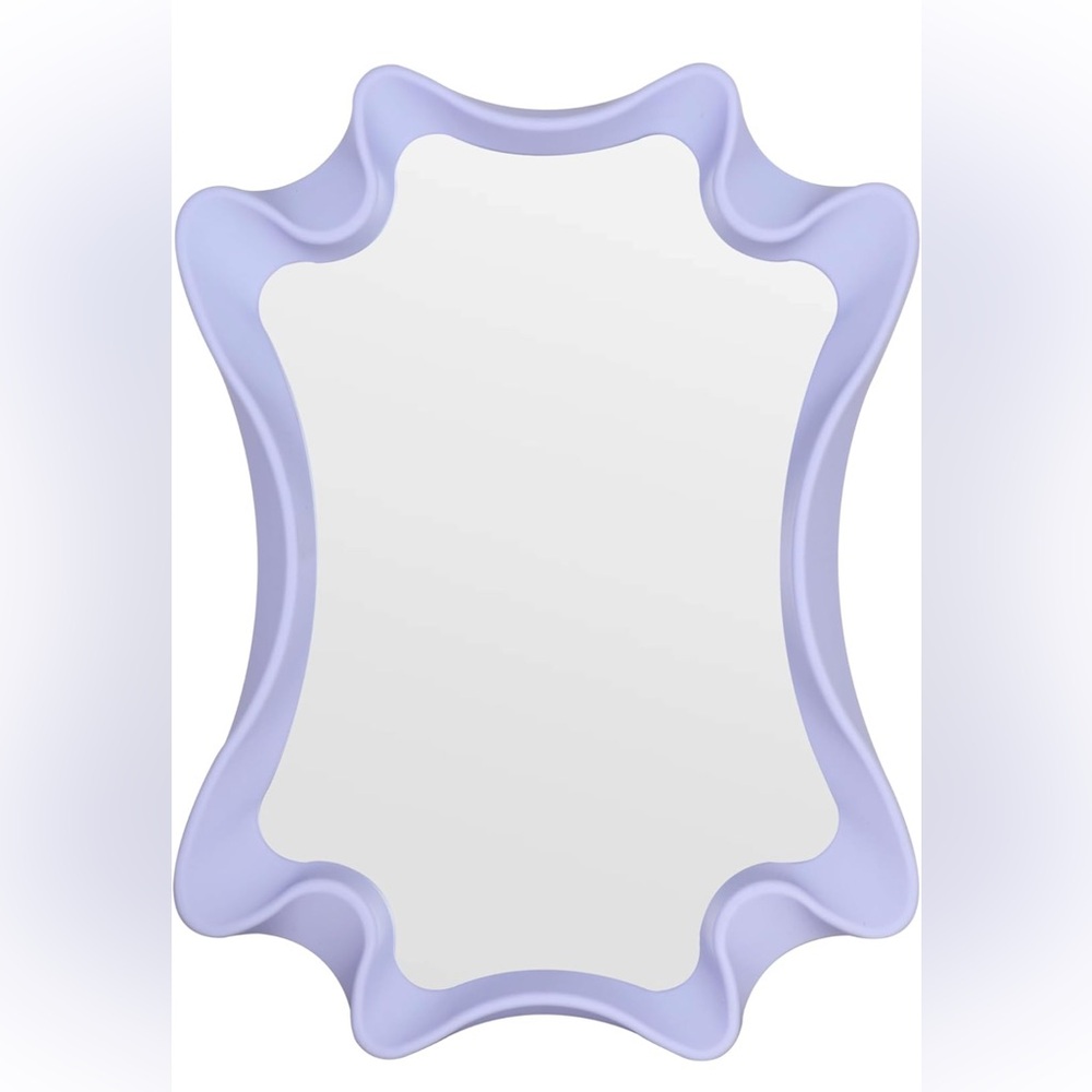 Purple Wavy Frame Mirror